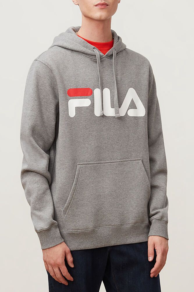 Fila Hoodie Flori Mens Grey - India JEV-179324